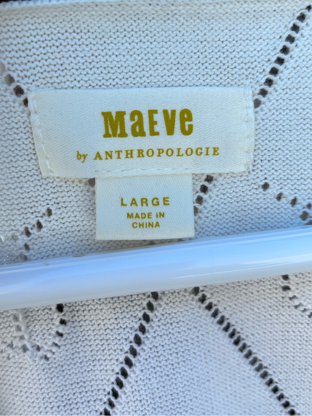 MAEVE Anthropologie
Women's V-neck Pullover Vest
White/Navy Blue Trim Size L - Picture 4 of 16